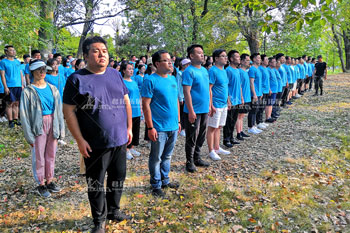 中国质地大学金龙水寨MBA和MPA学员素质培训